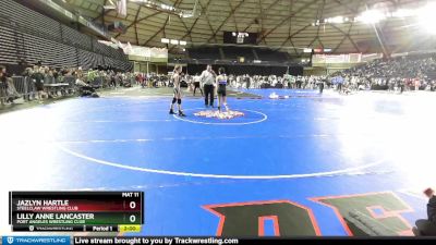 108 lbs Quarterfinal - Lilly Anne Lancaster, Port Angeles Wrestling Club vs Jazlyn Hartle, Steelclaw Wrestling Club