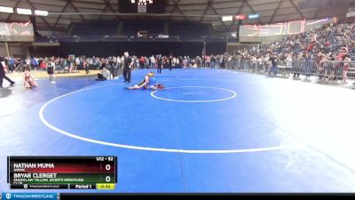 92 lbs Champ. Round 1 - Bryar Clerget, Enumclaw Yellow Jackets Wrestling Club vs Nathan Muma, NWWC