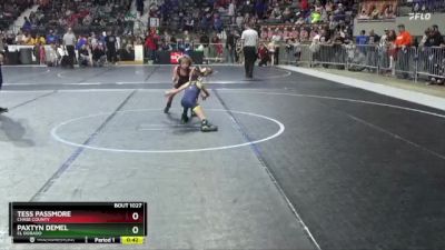 55 lbs Quarterfinal - Paxtyn Demel, El Dorado vs Tess Passmore, Chase County