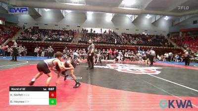 49 lbs Round Of 32 - Kyler Naifeh, R.A.W. vs Braysen Haynes, Tulsa Blue T Panthers