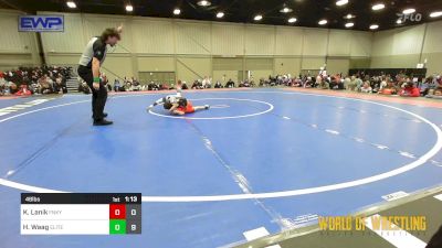 46 lbs Semifinal - Korbin Lanik, Funky Singlets vs Hudson Waag, Oklahoma Elite 9U