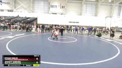 80 lbs Champ. Round 2 - Ethan Miglio, Canandaigua Youth Wrestling Club vs Emmett Shriver, Penn Yan Wrestling Club