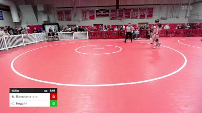 182 lbs Quarterfinal - Nathan Blanchette, Central Catholic vs Chris Hogg, Bridgewater-Raynham