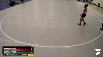 105 lbs Finals (8 Team) - Andrew Yang, Marshall/Lakeview/RTR vs BreAna Masso, WEM/JWP