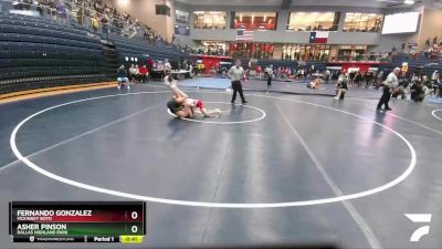 113 lbs Cons. Round 1 - Asher Pinson, Dallas Highland Park vs Fernando Gonzalez, McKinney Boyd