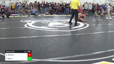 132-C lbs Round Of 64 - Quinton Marine, OH vs Tristen Dood, MI