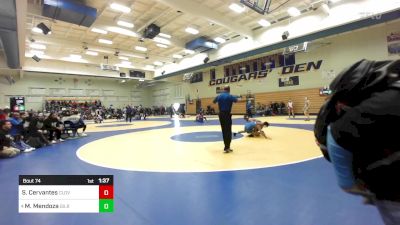 123 lbs Round Of 32 - Simon Cervantes, Clovis vs Moses Mendoza, Gilroy