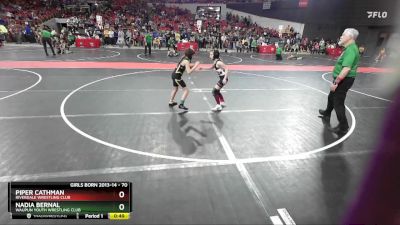 70 lbs Cons. Round 4 - Piper Cathman, Riverdale Wrestling Club vs Nadia Bernal, Waupun Youth Wrestling Club