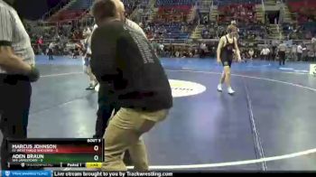 138 lbs Quarterfinals (8 Team) - Marcus Johnson, E1-West Fargo Sheyenne vs Aden Braun, W4-Jamestown