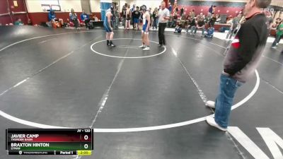 120 lbs Cons. Round 3 - Javier Camp, Thunder Basin vs Braxton Hinton, Lyman