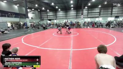 100 lbs Round 4 (6 Team) - Matthew Akins, NORTH CAROLINA WRESTLING FACTORY vs Javan Crawford, GREAT NECK WC - GREEN