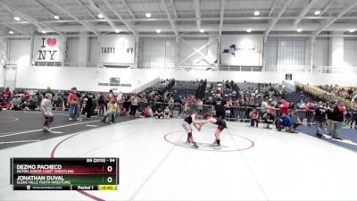 94 lbs Quarterfinal - Jonathan Duval, Glens Falls Youth Wrestling vs Dezmo Pacheco, Hilton Junior Cadet Wrestling