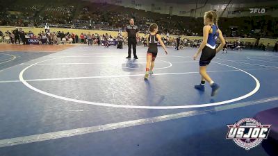 65 lbs Quarterfinal - Jewel Vice, Hinton Takedown Club vs Justine Smith, Mighty Bluebirds