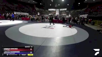 53 lbs Cons. Round 3 - Joshua Sanchez, California vs Lincoln Schneider, Red Wave Wrestling