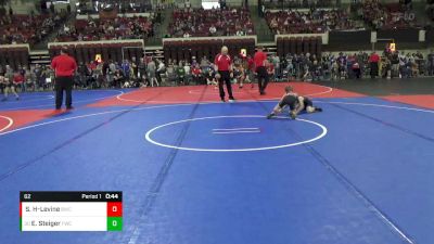 62 lbs Champ. Round 3 - Evan Steiger, Forsyth Wrestling Club vs Saul Heist-Levine, Bozeman Wrestling Club