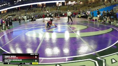 120 lbs Cons. Round 4 - Matteo Gonzalez, Somerset vs Timmy Boda, First Baptist (Naples)