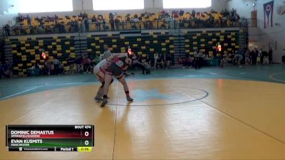 126 lbs Cons. Semi - Dominic Demastus, SPRINGFIELD(Akron) vs Evan Kusmits, MANCHESTER