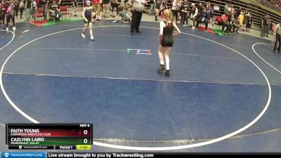 55-65 lbs Quarterfinal - Cazlynn Laird, Pahranagat Valley vs Faith Young, Champions Wrestling Club