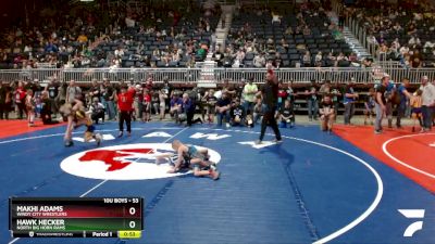 53 lbs Cons. Round 3 - Makhi Adams, Windy City Wrestlers vs Hawk Hecker, North Big Horn Rams