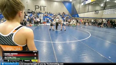 100 lbs Cons. Round 3 - Mario Merino, Team Prestige vs Sutton Call, Cougars Wrestling Club