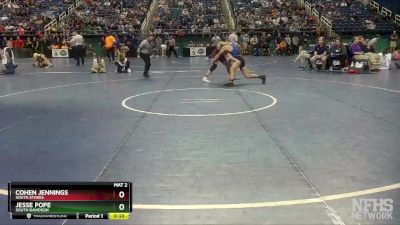 1A 170 lbs Cons. Round 1 - Jesse Pope, South Davidson vs Cohen Jennings, South Stokes