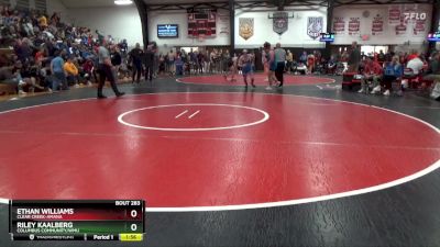 190 lbs Round 3 - Ethan Williams, Clear Creek-Amana vs Riley Kaalberg, Columbus Community/WMU