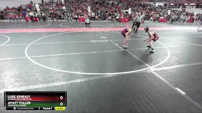 90 lbs Quarterfinal - Wyatt Fuller, Wisconsin Rapids vs Luke Kenealy, Slinger Red Rhinos WC