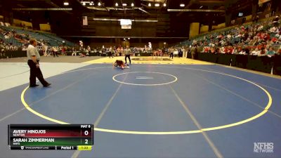 110 lbs Quarterfinal - Sarah Zimmerman, Hays vs Avery Hinojos, Newton