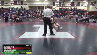 JV-15 lbs Quarterfinal - Elias Schanz, Williamsburg vs Reagan Salger, Vinton-Shellsburg