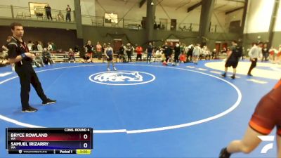 144 lbs Cons. Round 4 - Bryce Rowland, WA vs Samuel Irizarry, WA