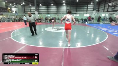 126 lbs Round 1 (4 Team) - Ethan Finn, NORTH CAROLINA WRESTLING FACTORY - RED vs Masion Brandow, D1 ELITE