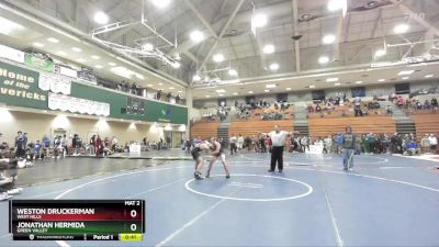 157 lbs Cons. Round 2 - Weston Druckerman, West Hills vs Jonathan Hermida, Green Valley