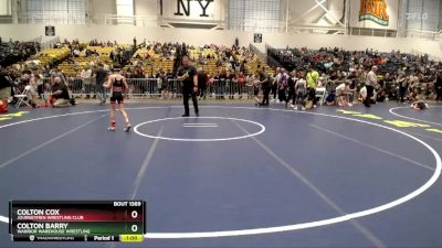 66 lbs Cons. Round 2 - Colton Cox, Journeymen Wrestling Club vs Colton Barry, Warrior Warehouse Wrestling