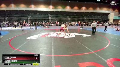 120 lbs Cons. Round 2 - Cole Olsen, University vs Jaren Knopp, Lakeland