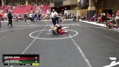 110 lbs Cons. Semi - Kortney Akpan, RSA vs Luke Barmann, Greater Heights Wrestling