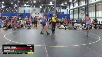 120 lbs Round 3 (6 Team) - Carson Weber, American Gladiators vs Jaxson Vice, Death Squad Green