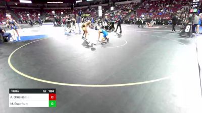 132 lbs Round Of 32 - Anthony Ornelas, Clovis (CS) vs Malikhi Espiritu, Temecula Valley (SS)