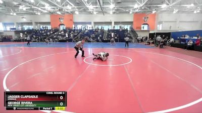 133 lbs Cons. Round 3 - Jagger Clapsadle, Ursinus vs George Rivera, New Jersey City University