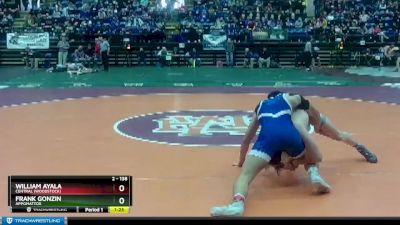 2 - 138 lbs Semifinal - William Ayala, Central (Woodstock) vs Frank Gonzin, Appomattox