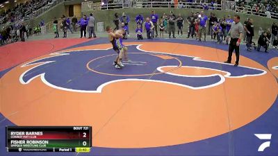 85 lbs Cons. Semi - Fisher Robinson, Umpqua Wrestling Club vs Ryder Barnes, Cowboy Mat Club