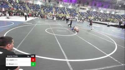 57 lbs Quarterfinal - Demetrius Lopez, Brighton Wrestling Club vs Calvert Wood, West Grand