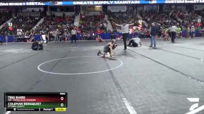 64 lbs Quarterfinal - Coleman Bergquist, Ottawa County vs Trig Baird, WR- Topeka Blue Thunder