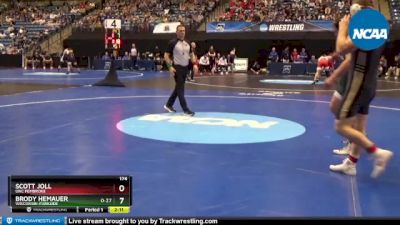 174 lbs Quarterfinal - Scott Joll, UNC Pembroke vs Brody Hemauer, Wisconsin-Parkside