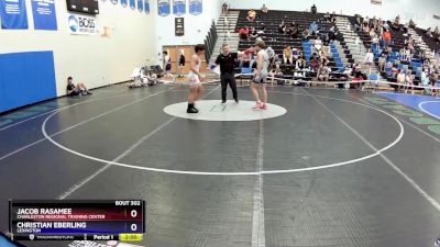 144 lbs Quarterfinal - Jacob Rasamee, Charleston Regional Training Center vs Christian Eberling, Lexington