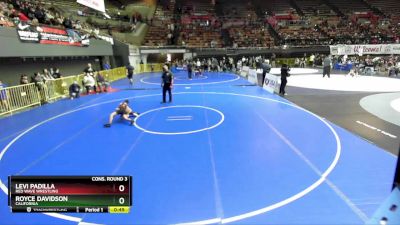 53 lbs Cons. Round 3 - Levi Padilla, Red Wave Wrestling vs Royce Davidson, California