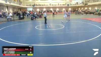 165 lbs Champ. Round 1 - Matt Lackman, Alvernia University vs Matt Posego, Penn State Behrend