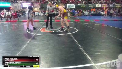 AA - 285 lbs Cons. Round 3 - Kade Schleeman, Butte vs Paul Mousel, Helena Capital