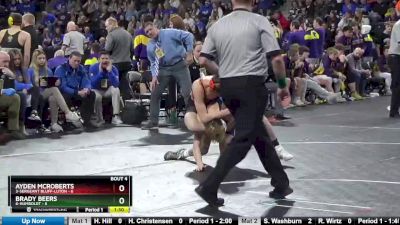 138 lbs Quarterfinal - Ayden McRoberts, 3-Sergeant Bluff-Luton vs Brady Beers, 6-Humboldt