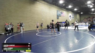 106 lbs Cons. Round 2 - Luis Juarez, Pioneer Valley vs Justin Cortez, Righetti