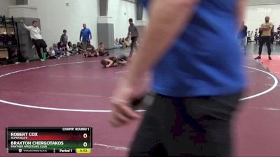 80 lbs Champ. Round 1 - Braxton Chergotakos, Panther Wrestling Club vs Robert Cox, Alpha Elite